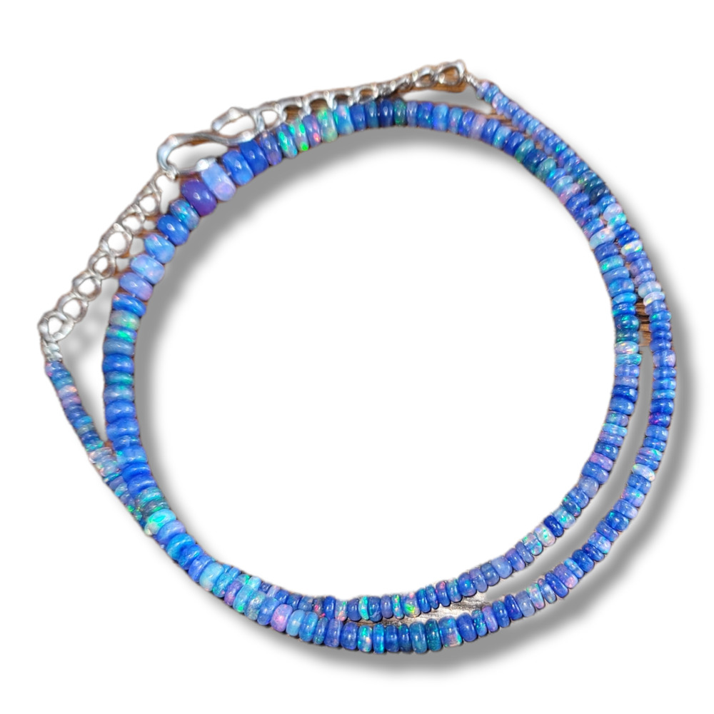 Ethiopian opal graduated beads Vogue hottest trend this summer 16" Necklace